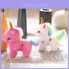 Portachiavi Unicorno di Peluche con Morbido Pelo Corto per Bambini e Adulti