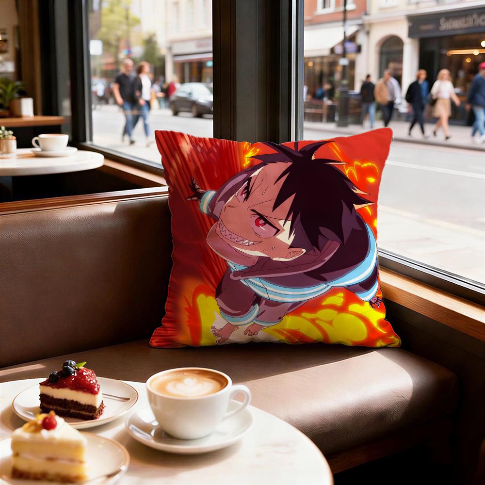 Anime Fire Force Cushion Cover Decorative Cushions Covers Cover Sofa x Pillow Piece x x Pillowcase
