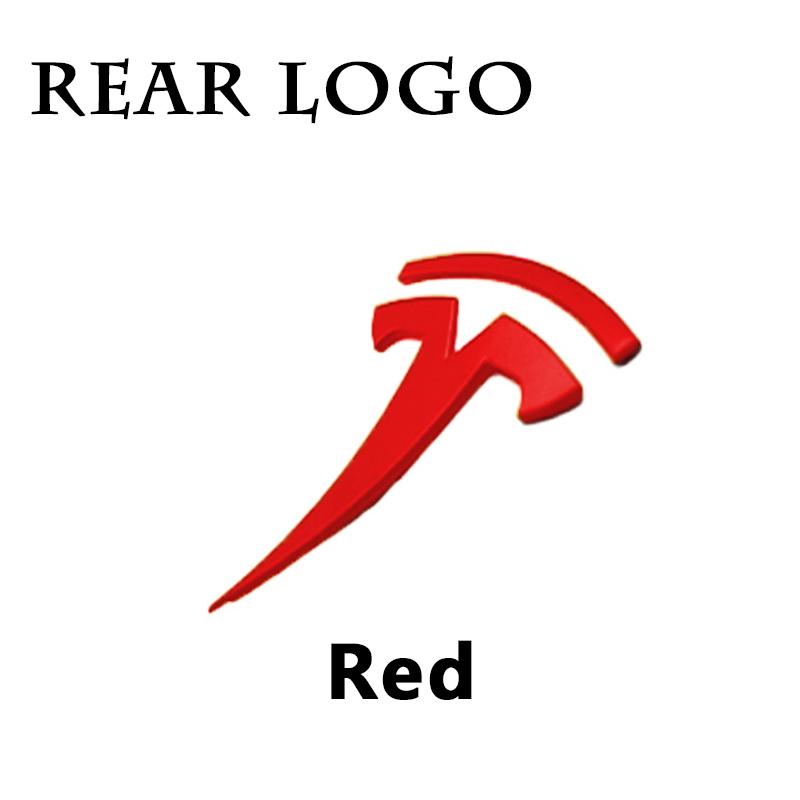 For Tesla Model 3 Model Y Car Logo Badge Car Front Grille Rear Trunk Emblem Head Front Rear Boot Tailgate Sticker Auto Accessory