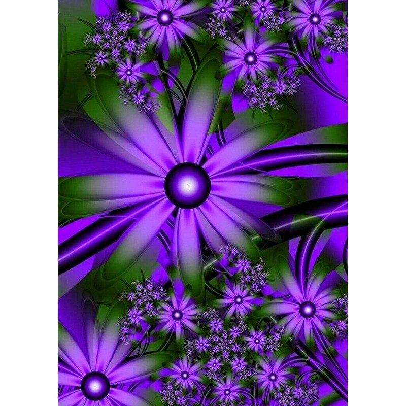 New 5D DIY Diamond Painting Full Round Drill Abstract Flower Cross Stitch Scenery Diamond Embroidery Crafts Home Decor