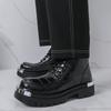 Men's Plus Size High-Top Thick-Sole Leather Boots - Autumn/Winter 2025 Fashion Edition