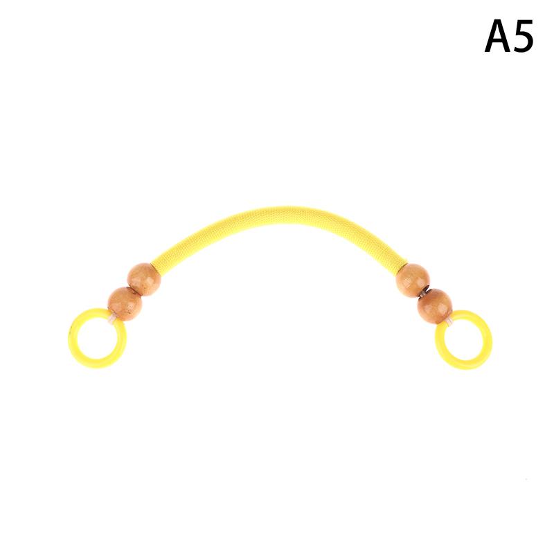 1Pc 10 Colors Wood Beads Purse Handles For Bag Making Purse Straps Wood Beaded Bag Handles Replacement Handbag Handles