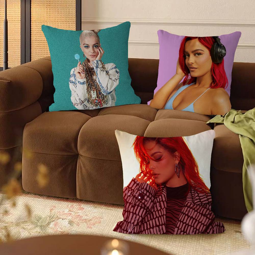 B-BEBE REXHA Actor Singer Cushion Cover Inches Farmhouse Decor Home Throw Pillow Covers For Couch Decorations