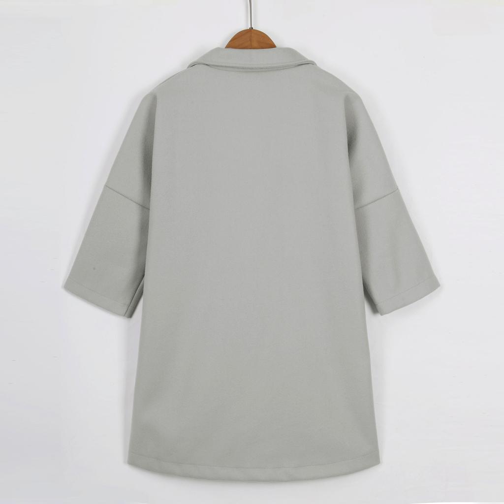 Frau Künstliche Wolle Elegante Mischung Mantel Schlanke Weibliche Lange Mantel Oberbekleidung Jacke