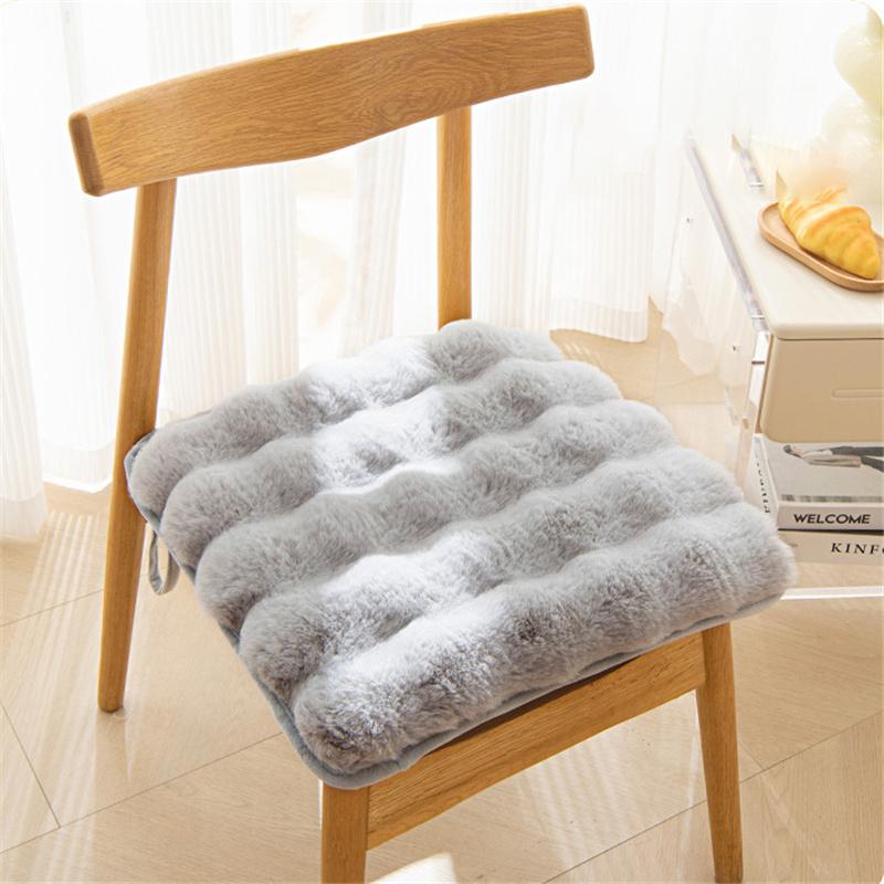 Pătrat de culoare solidă, iarnă, îngroșată, de pluș, pernă de scaun caldă, pernă de scaun, pernă de sufragerie, pernă de stofa, toamnă, iarnă, decorațiuni pentru casă