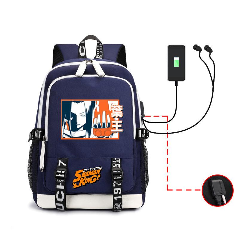 Trendy Backpack, Riman Psychic King Printed Large-Capacity Usb Backpack, Outdoor Men'S Student Bag.