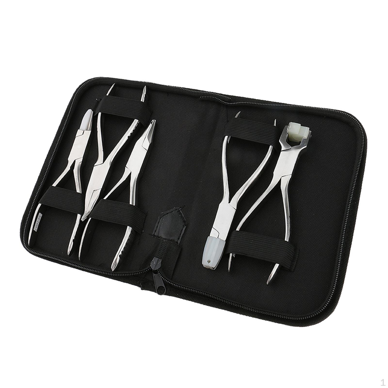 5 Pieces Stainless Steel Glasses Repair Optical Pliers Kit
