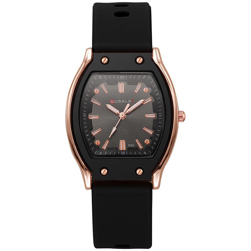 Small Fragrance Style Ladies Silicone Watch With Quartz Movement For Casual Girls чёрный