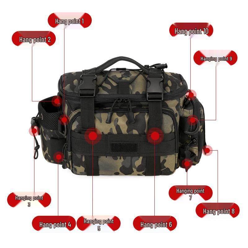Jundingying Men's Upgraded Multifunctional Fishing Tackle Bag
