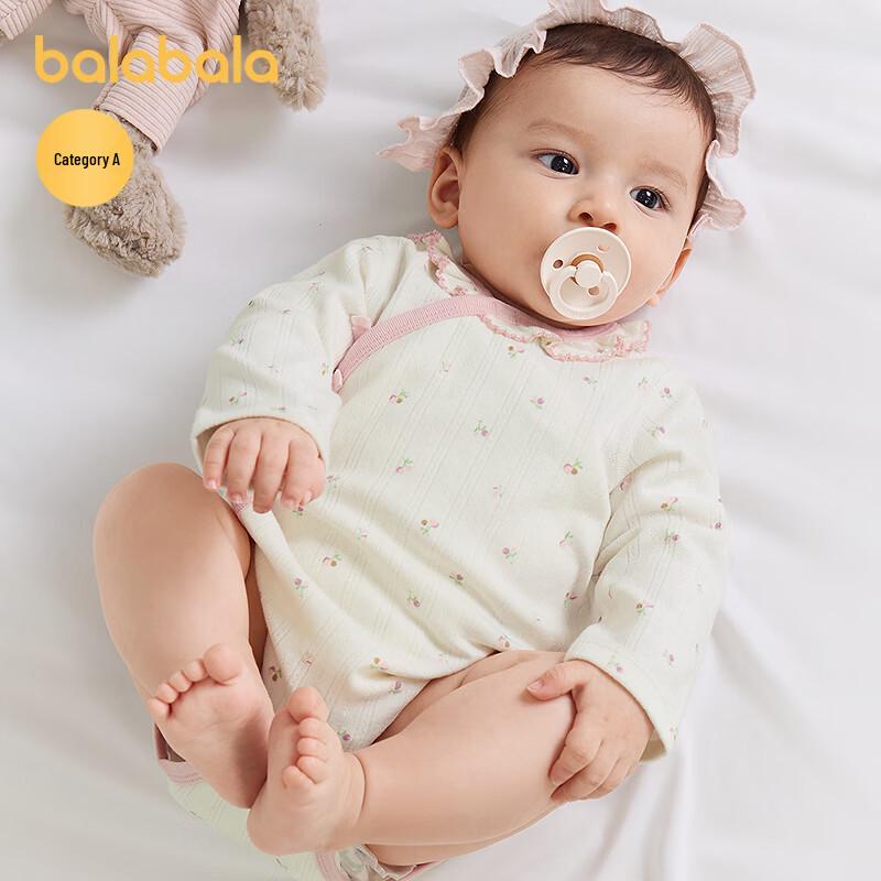 Balabala Unisex Baby Long Sleeve Open-Crotch Bodysuit Romper 90