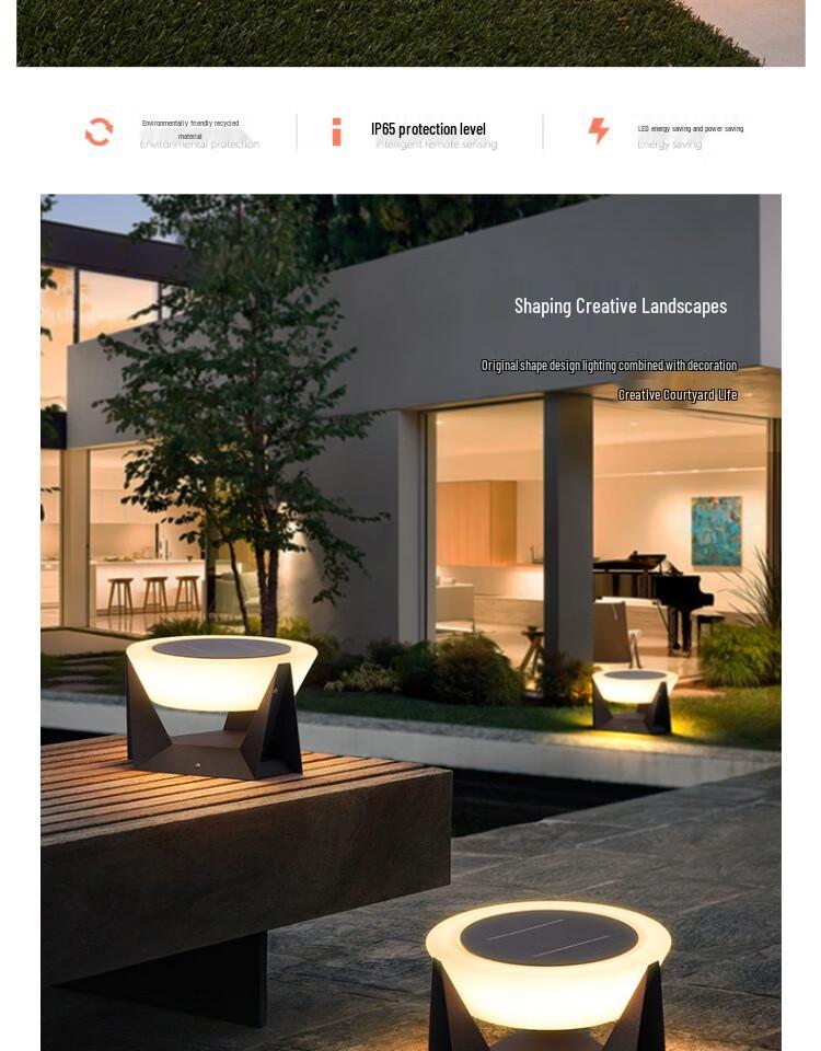 Waterproof Outdoor Solar Pillar Light for Walls, Gates, and Courtyards
