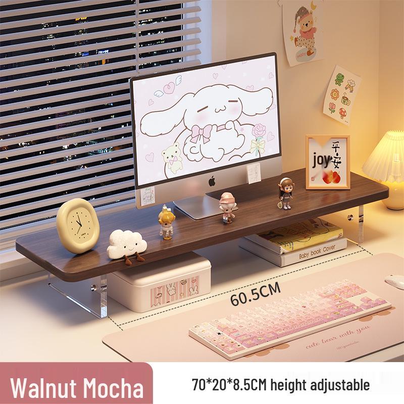 Monitor Riser and Keyboard Tray Combo Stand