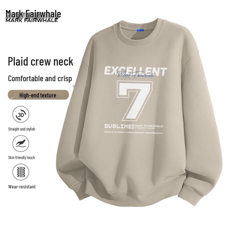 

Мужской свитшот Mark Fairwhale 2025 весна-осень, свободного кроя, с круглым вырезом 2XL (185)