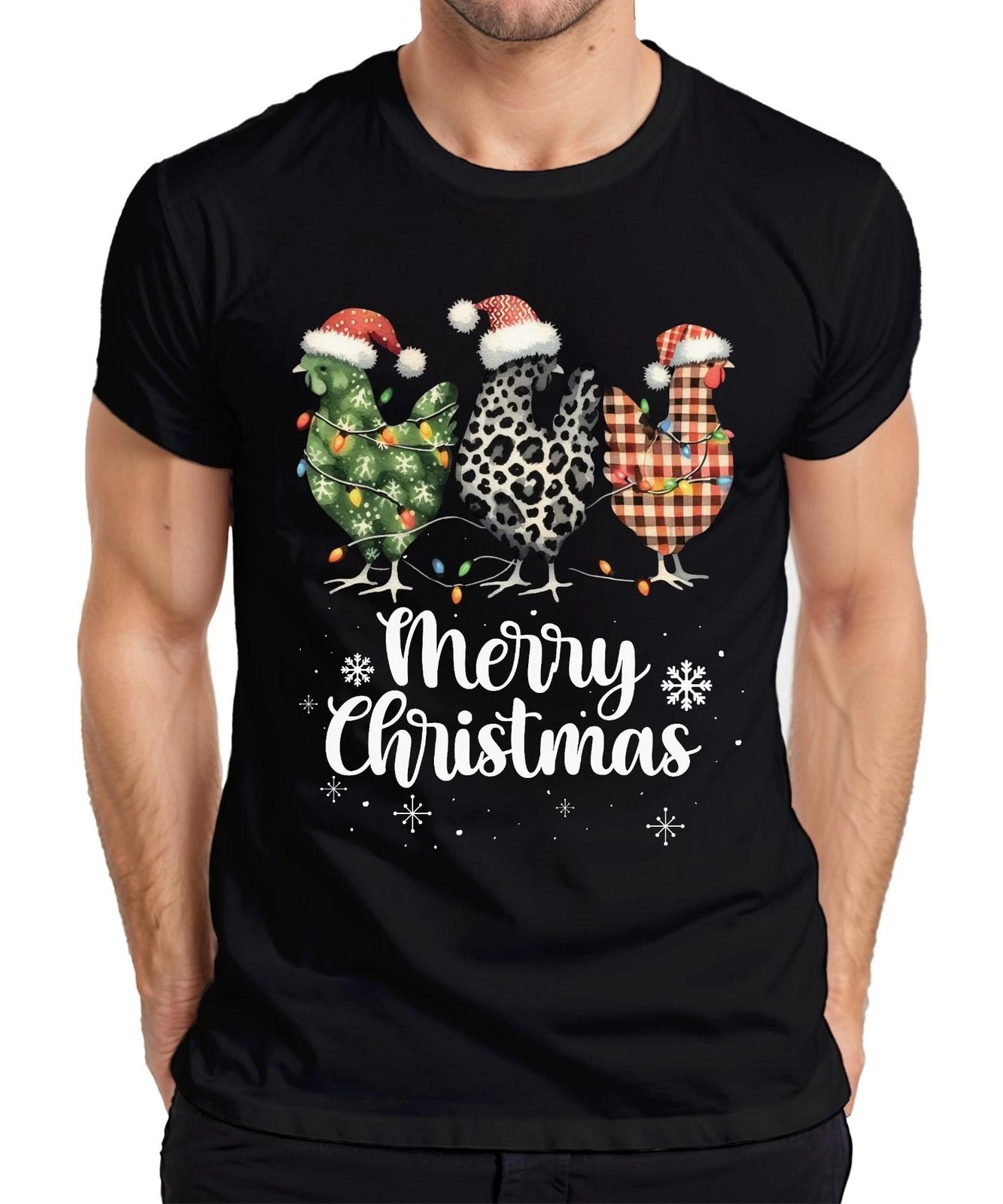 Merry Christmas Hühner Huhn Kariert Karo - Weihnachten Weihnachtsgeschenk Christ XS