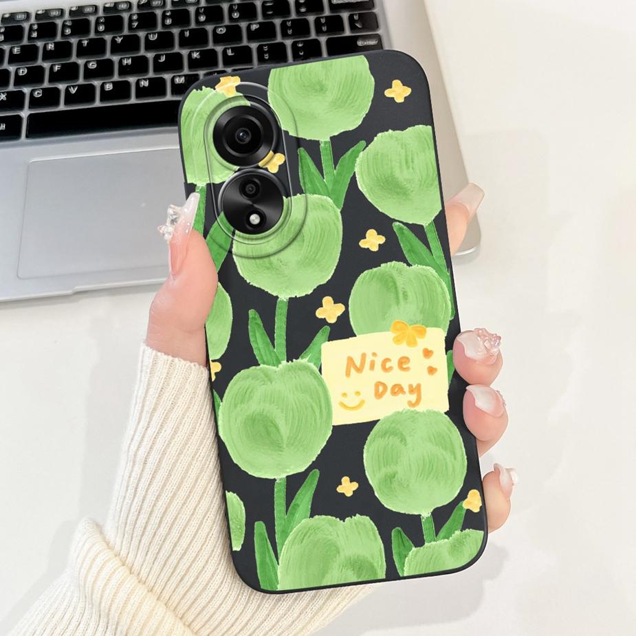 For Oppo A78 4G Case CPH2565 New Fashion Candy Painted Back Cover Shockproof Phone Case For Oppo A78 A 78 OppoA78 4G Soft Fundas