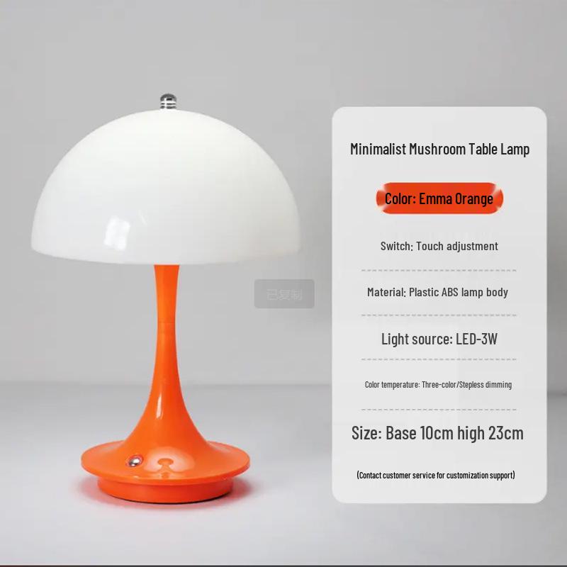 Danish Nordic Design Bedside Lamp with Wireless Charging
