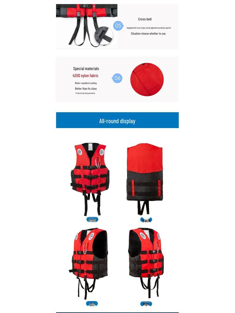High Buoyancy Adult and Child Life Jacket for Marine Activities