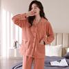 Pajamas Women'S Coral Fleece Thickened Fleece Women'S Winter Island Fleece Autumn And Winter Flannel Winter Loungewear