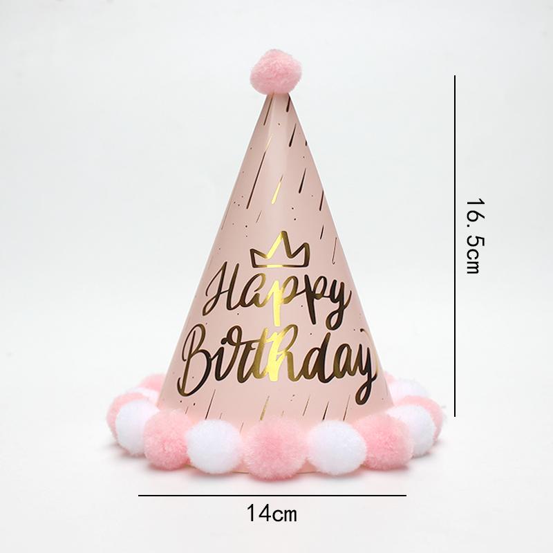 Romantische roségoldene Pelzmütze Göttin Geburtstagshut Geburtstagshut Frische Party Kinder Erwachsene