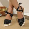 Womens Wedges Sandals 2024 Summer New Fashion  Gladiator Designer Wedges Classic Embroider Decoration Platform Pumps 36~43