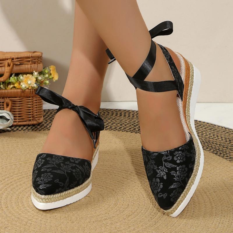 Womens Wedges Sandals 2024 Summer New Fashion  Gladiator Designer Wedges Classic Embroider Decoration Platform Pumps 36~43