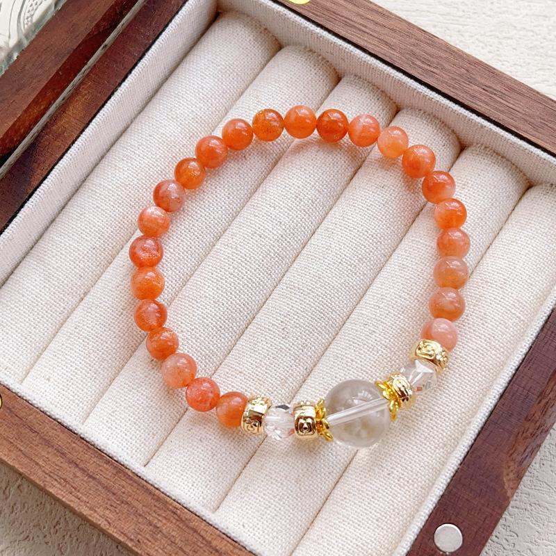 Crystal bracelet sunstone series natural crystal bracelet original design