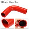 X AUTOHAUX Reducer Hose Pipe Bend Turbo Intercooler 48mm Inner Diameter 90 Degree Elbow Silicone Red