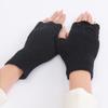 Knitted Half Finger Gloves Stretchy Warm Gloves Fingerless Thumb Hole Gloves
