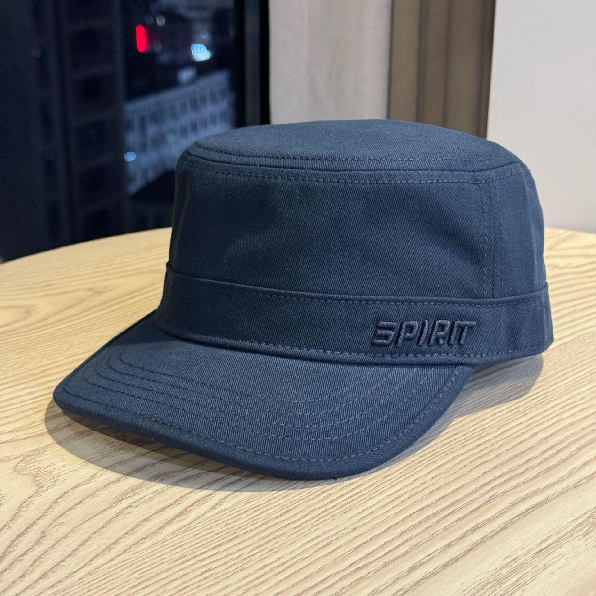 Back Seal Middle Aged and Elderly Outdoor Sun Protection Flat Top Hat with Big Head and Face Small Peaked Hat Adjustable
