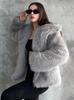 Autumn and Winter New Imitation Fox Fur Coat Lapel Short Thickened Loose Fashion Coat