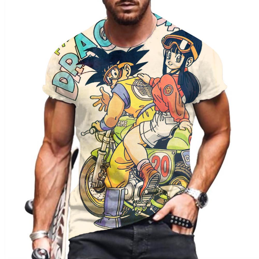 Y2k Men's T-shirt High Quality Dragon Ball Vegeta Tops Hip Hop Goku Harajuku Style Super Saiya 2025