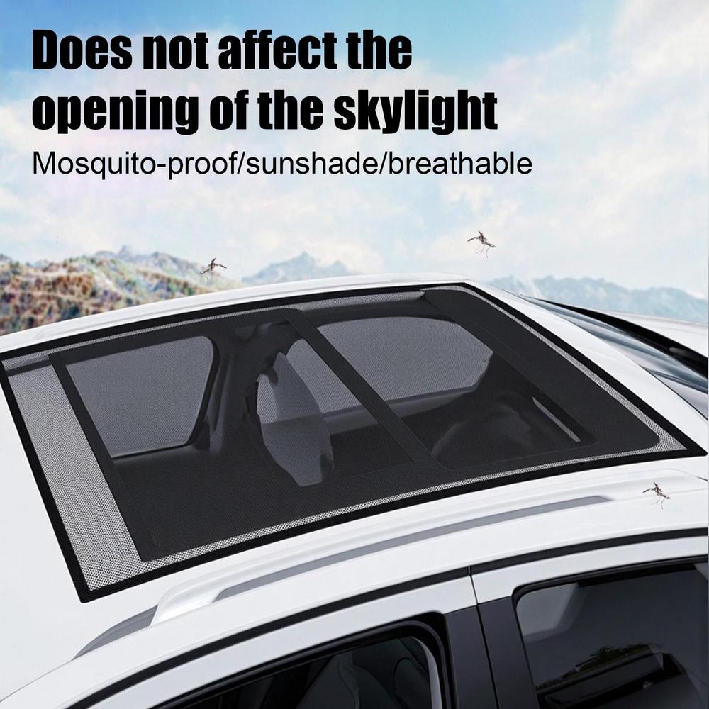 car Sunroof Cover Magnetic Breathable Car Sun Shade Anti-Fly Automotive Auxiliary Parts For Driving Sleeping Outdoor Camping