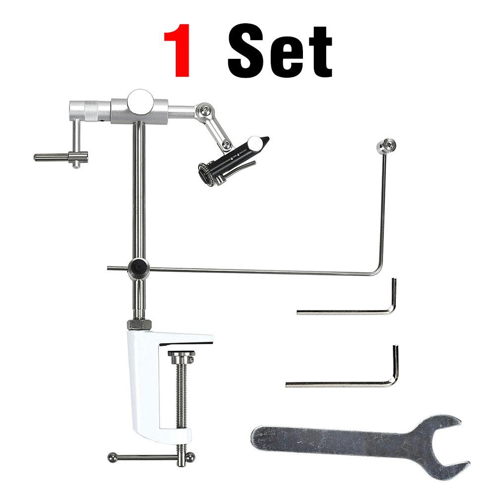 MNFT 1Set 360 Degree Rotary Fly Tying Vise with C-Clamp Strengthened Hard Jaws Rotation Precision Fly Tying Tools
