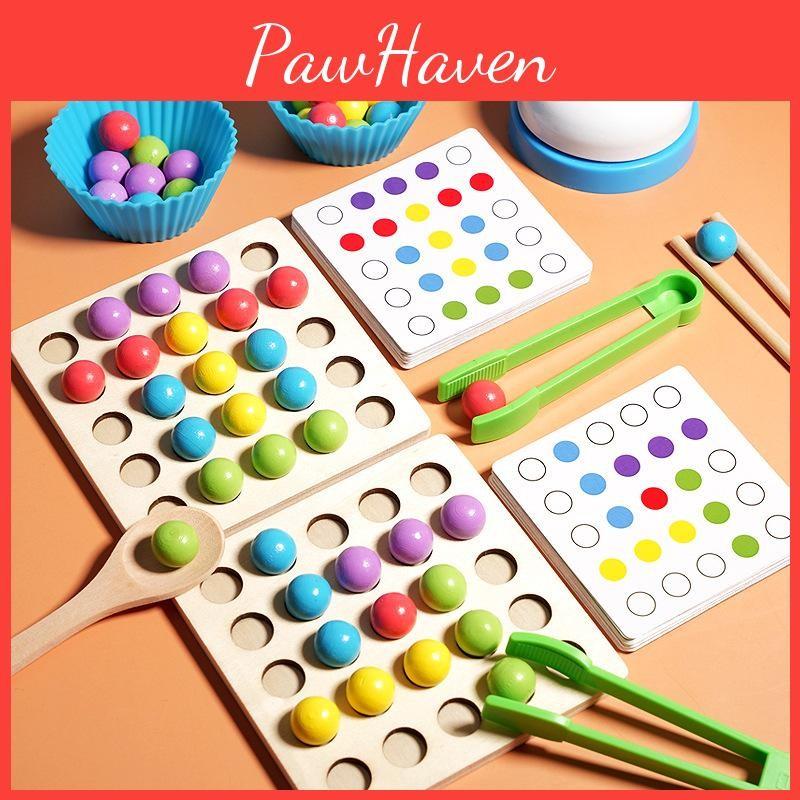 Wooden For Toy Kids Bead Pairing Puzzle To Promote Development Concentration