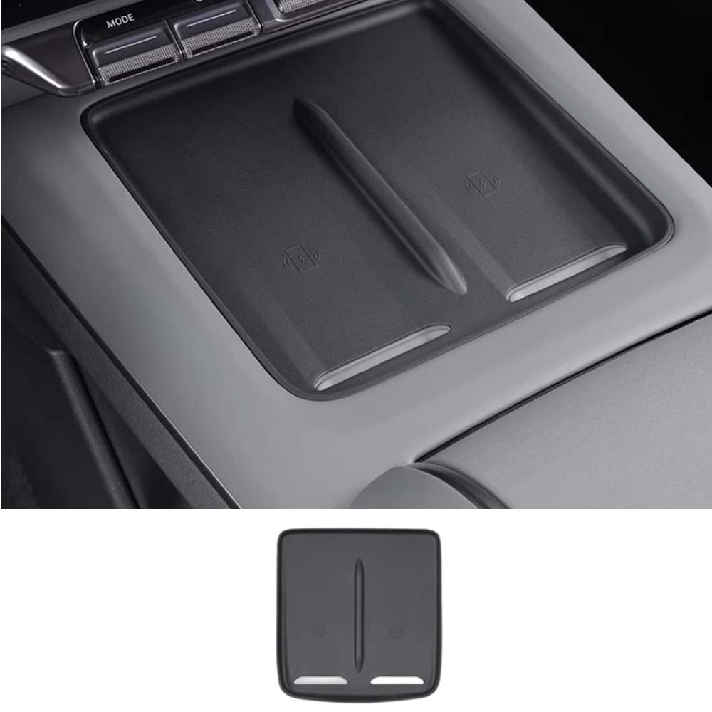 Car Interior Non-Slip Silicone Wireless Charging Pad Mat for Zeekr 7X 2024 2025 Accessories in White Black Grey