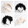 Perlenbesetzter Blumenkranz für Hochzeit Blumen-Stirnbänder Braut Blumen-Stirnbänder Frauen Blumengirlanden Kranz Haarkranz