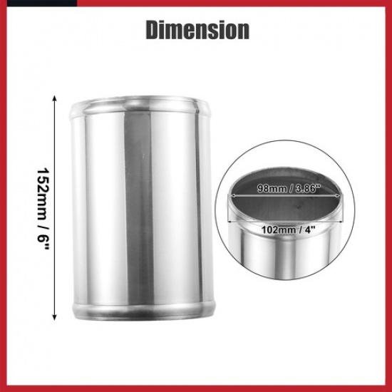 Car OD 4" Length 6" Aluminum Alloy Intercooler Pipe Air Intake Tube Straight New