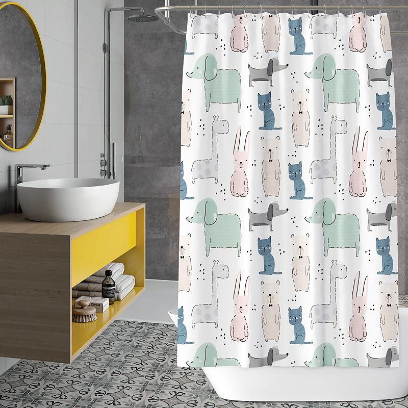 Koupelna zesílená vodotěsná záclona odolná proti plísním sprchový závěs Sprchový oddíl Závěs Sprchový závěs Koupelnový závěs Bez perforace