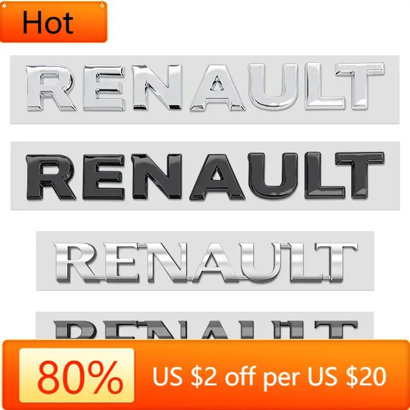 Interior Stickers 3D ABS car Letter Rear tail trunk Emblem badge sticker For Renault Megane 2 3 4 RS Grand Scenic Clio Captur Du