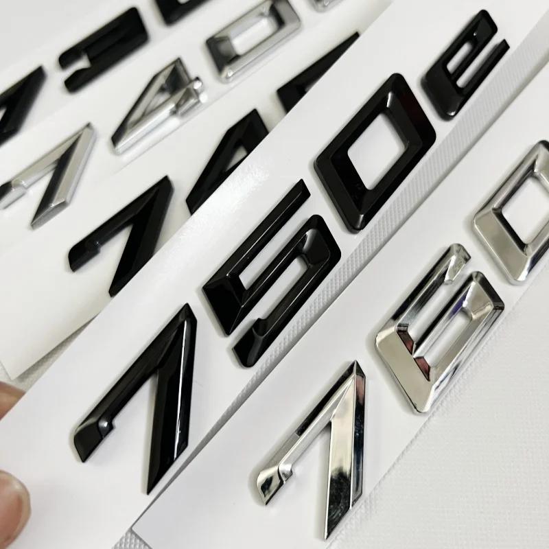 3D ABS Auto Kofferraum Wörter Buchstaben Logo Abzeichen Emblem Aufkleber für BMW 7er Serie 730e 740e 745e 750e 760e F01 F02 G11 G12 uw2