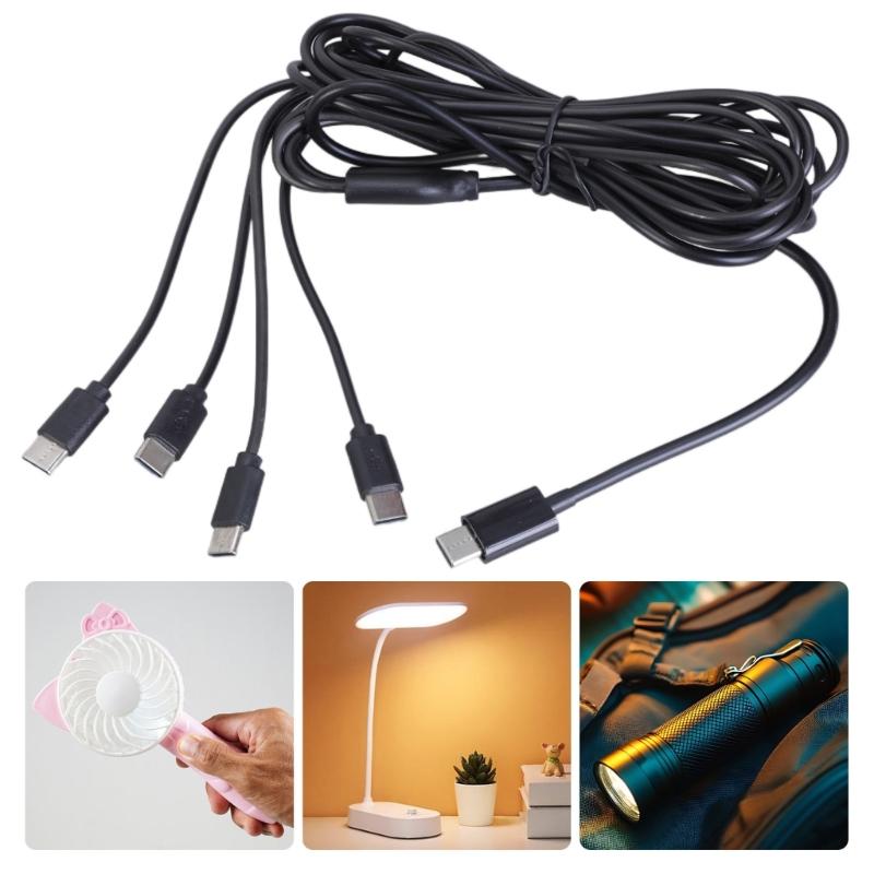 4 In 1 USB C Charging Cable for Mobile Phones Laptops Tablets and More with Enhances Durability Support 5V Charging