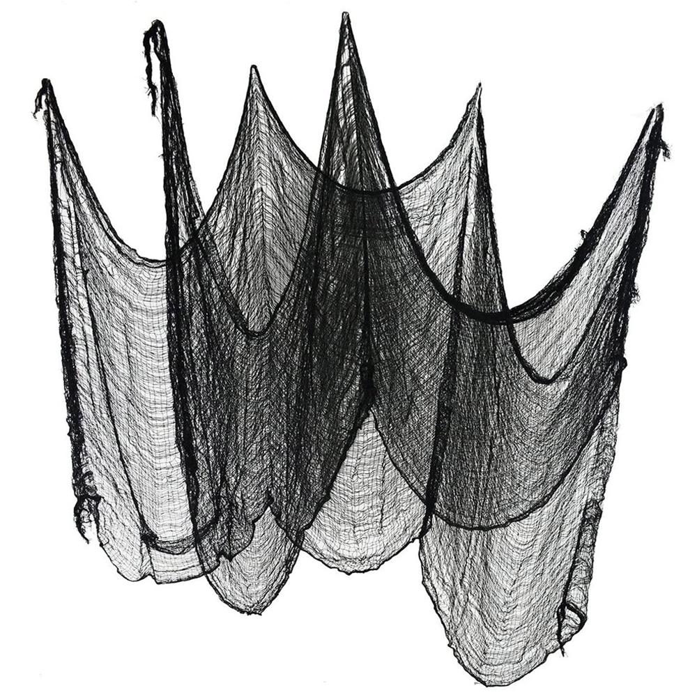 Horror Halloween Decoration Black Gauze Artificial Spider Web For Halloween Party Home Decor Scary Scene Prop