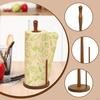 Paper Towel Holder Wooden Organizer Kitchen Roll Dispenser for Cooking