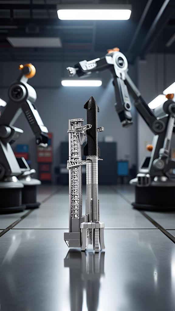 Piececool 3D Metal Starship Rocket Puzzle - Assembly Required, No Glue Needed - Difficulty Level: 3 Stars (Intermediate/Adult)