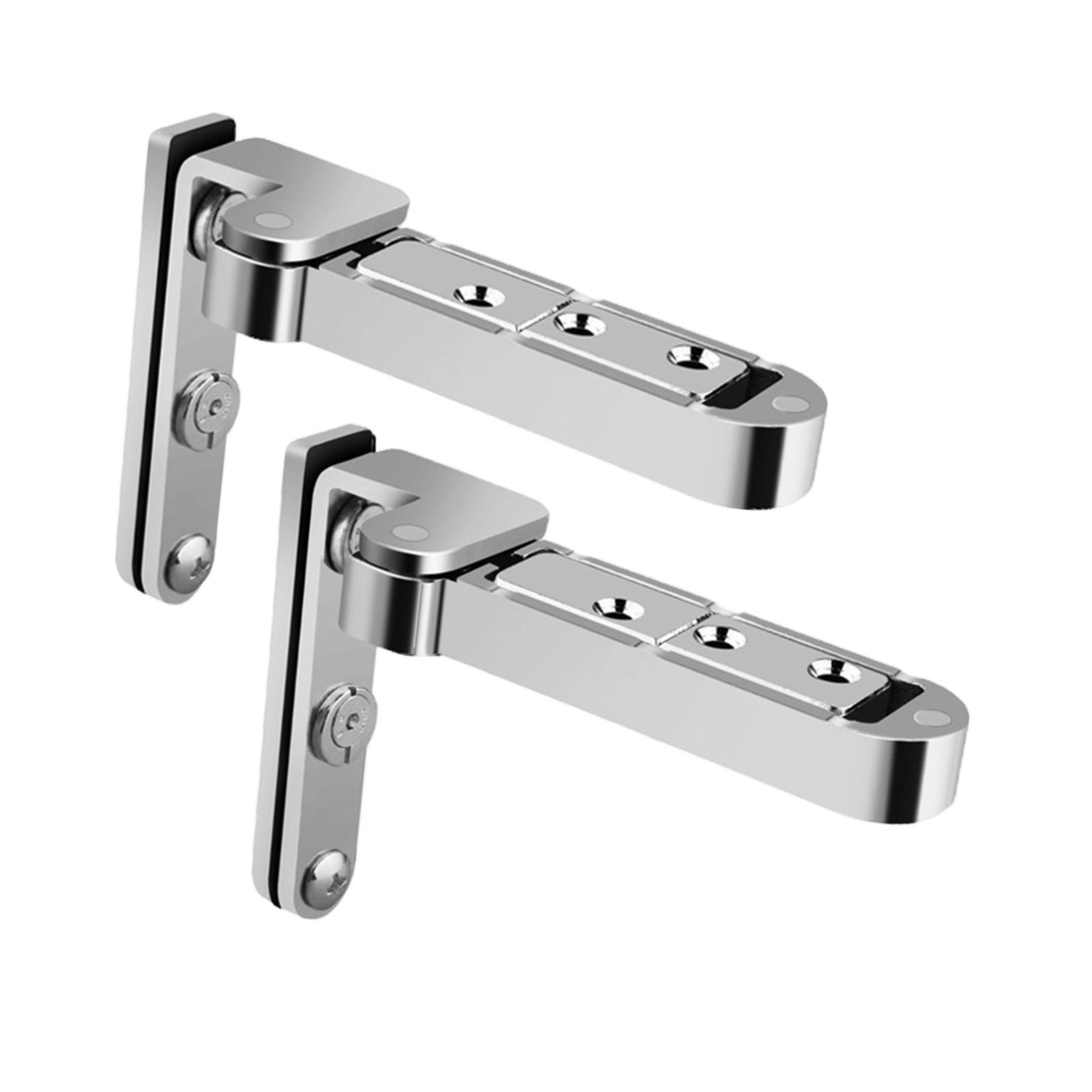 

Invisible Pivot Door Hinge Kit Zinc Alloy Adjustable Furniture Hardware Set for Outward Opening Hidden Shelf Door серебряный