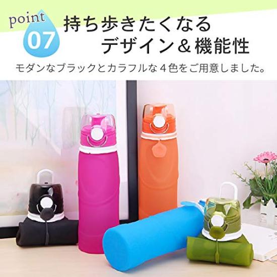 Denko Home Active Foldable Silicone Available In 5 Outdoor Water Soft Drinking Bottle Bottle, 750ml, Colors, Freezable, Portable, Direct-Drink,