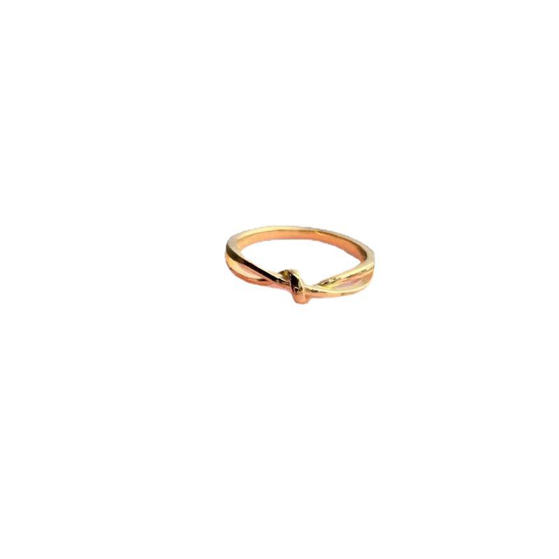 Minimalist Adjustable Geometric Open Ring: Knotted Design for Index Finger in Cold Style