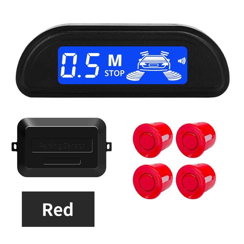 Hippcron Car Parking Sensor Kit With Auto Parktronic Reverse LED Monitor 22mm 4 Sensors Radar Detector System Backlight Display