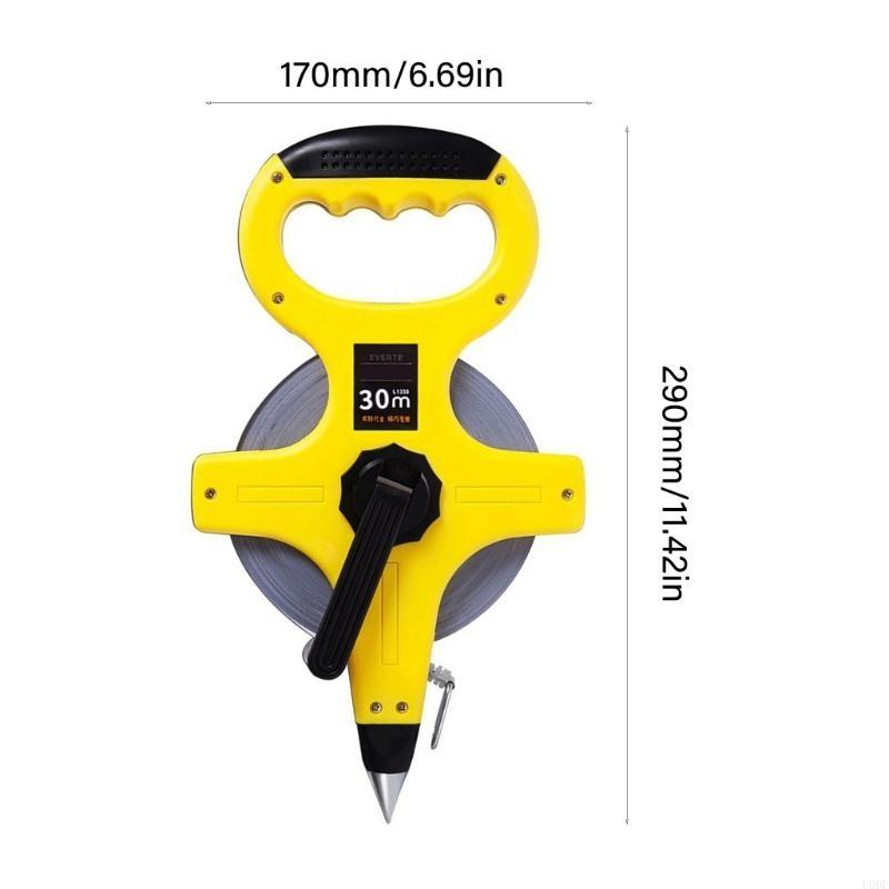 Strong ABS Fiber Tape Measure Waterproof Nylon Coating Portable Handle Design with 3 Meter Reward Tape For Multipurpose Use