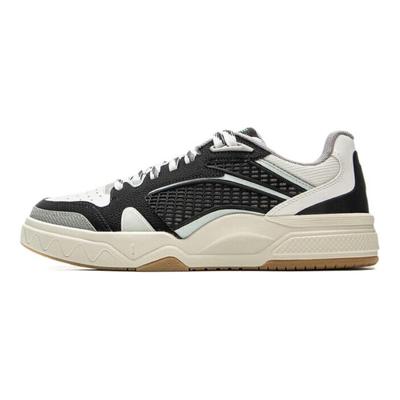 Li Ning We Wo Lite Wygodne Wszechstronne Trwałe Antypoślizgowe Niskie Buty Skate Męskie sneaker Czarno-Białe AGCV075-2